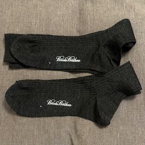 Brooks Brothers Charcoal Ribbed Men's Socks